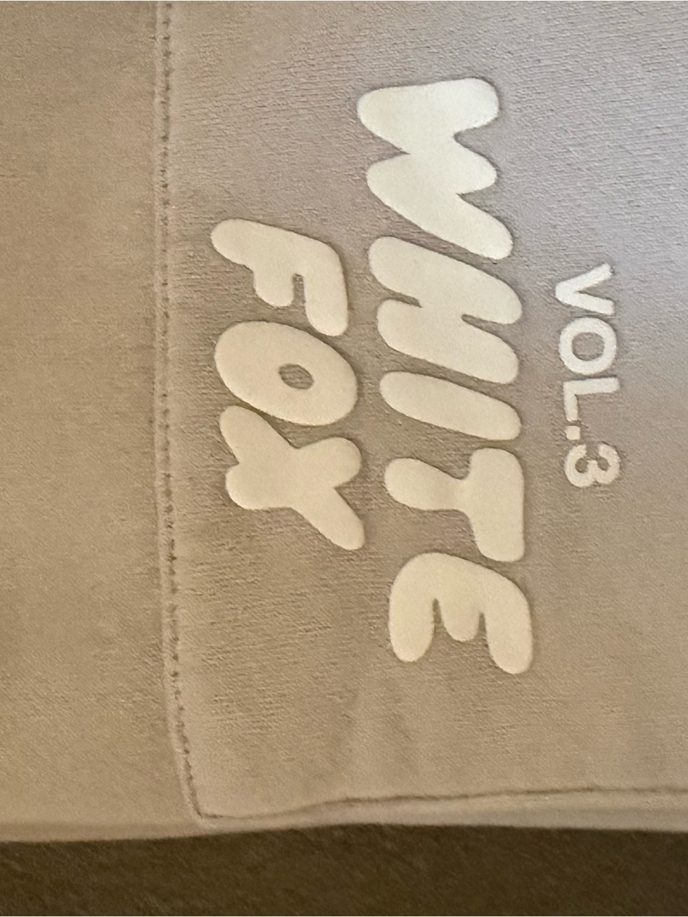 White Fox Boutique Beige Track Joggers - Picture 3 of 3